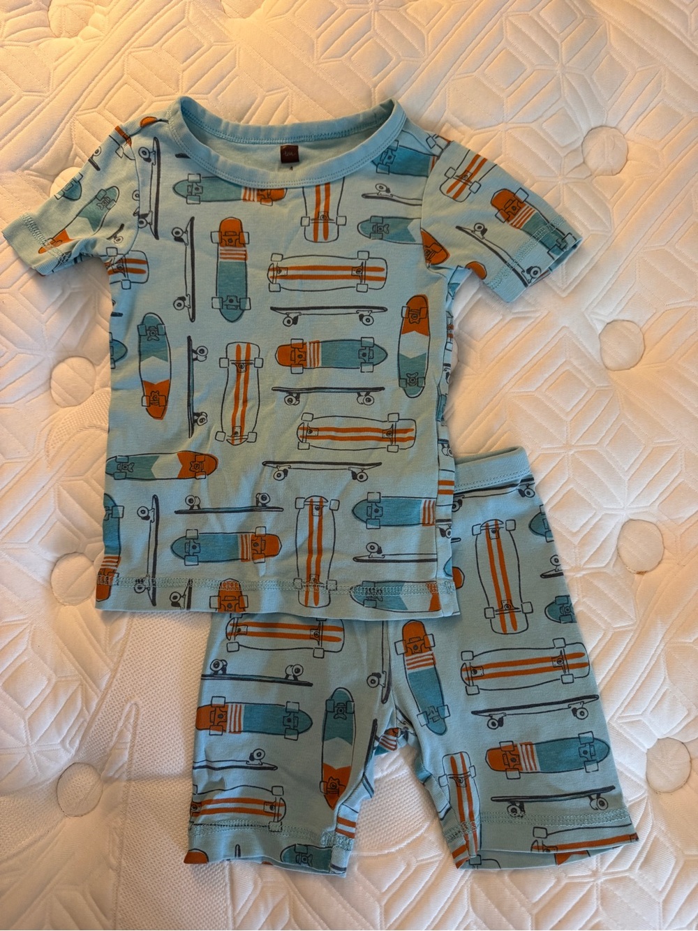 Light Blue Skateboard Toddler Pajama Set